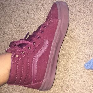 BURGUNDY high top vans